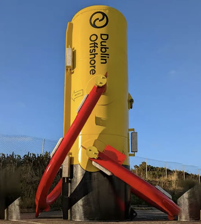 A full-scale Dublin Offshore mooring load reduction device outdoors